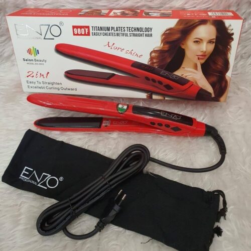 مكواه شعر 2* 1  F980  - ENZO موديل 3003 EN- اسود