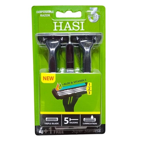 هاسي شفرات حلاقه رجالي ثري كيس 5 علي كارت